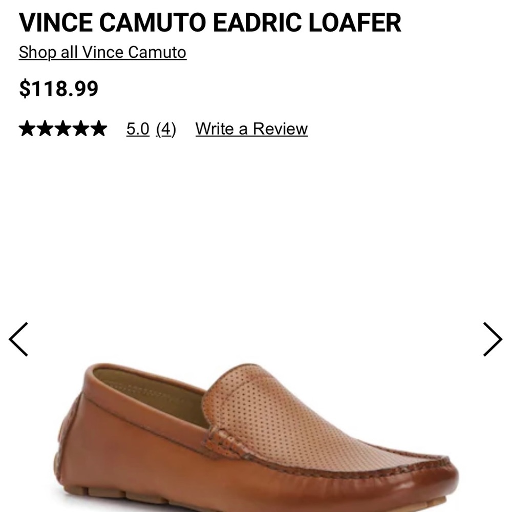 Vince Camuto mens 10.5 loafers new in box
